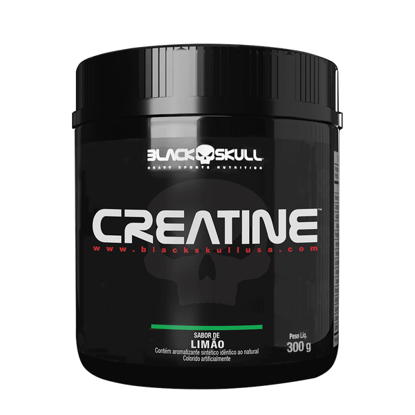 Creatine - Creatina Monohidratada - 300g - Black Skull Creatine Limão 300g