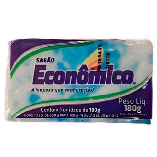 Sabão em Barra Econômico Marmorizado Azul 180g