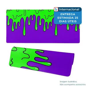 Mousepad Brecoy Dripp 80X30 Roxo/Verde A-MBI