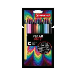 Caneta Hidrográfica Stabilo Pen Arty 1.0mm com 12 Cores Vibrantes