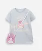 blusa infantil de algodão squishmallows com brinde azul 8