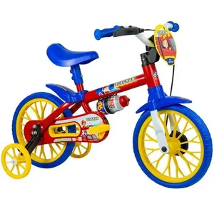Bicicleta Infantil 100010160054 Aro 12 com Freio a Tambor com Rodinhas Laterais Vermelho Azul Bicicleta Infantil 100010160054 Aro 12 com Freio a Tambor com Rodinhas Laterais Azul Vermelho