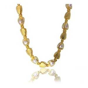 Pulseira Higipack Coração e Pérola Banhado em Ouro 18K 16,5 cm Mais Extensor 3,5 cm Dourado Feminino Pulseira Higipack Coração e Pérola Banhado em Ouro 18K 16,5 cm Dourado Feminino
