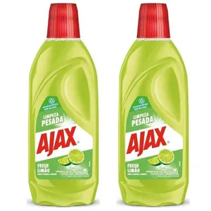 Kit 2 Limpador Diluível Ajax Fresh Limão Limpeza Pesada 500ml