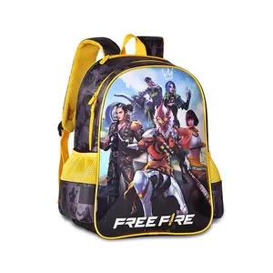 Mochila Costas Infantil Com Capuz Free Fire Poliéster - Clio