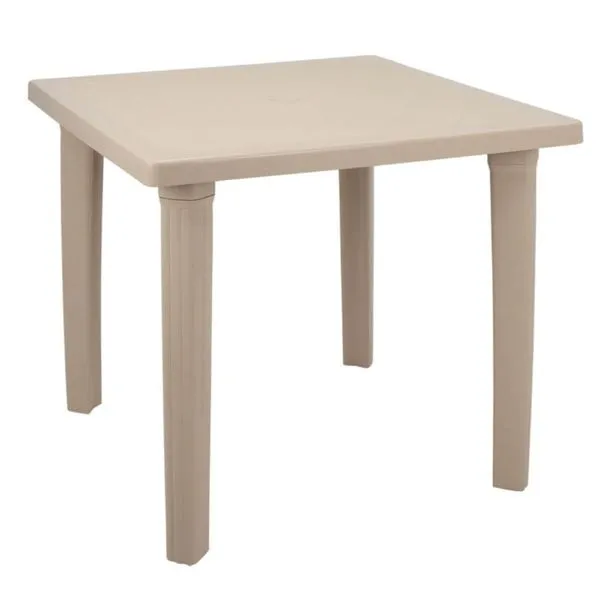 Mesa Plástica Quadrada Desmontável Areia Tramontina Sancho Jardim Quiosque Área Gourmet