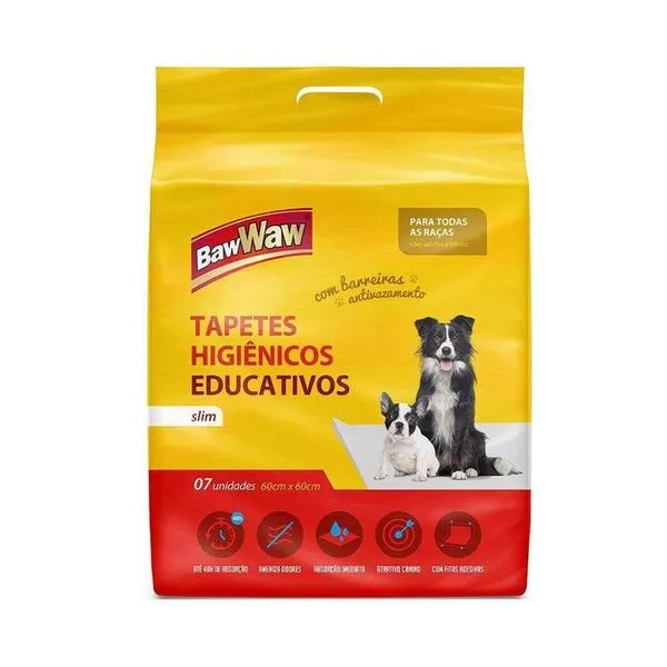 Tapete Higiênico Baw Waw Para Cães Embalagem Com 7unidades