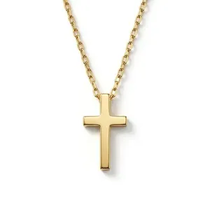 Colar Cristian de Aço Dourado Dourado Único