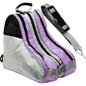 Bolsa para Patins Transporte de Inline Quad Roller e Infantil Impermeável com Ventilação Roxo Bolsa para Patins Transporte de Inline Quad Roller e Infantil Impermeável Roxo