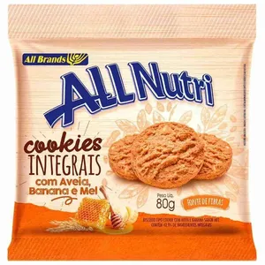 Cookies Integrais Com Aveia, Banana E Mel AllNutri 80g