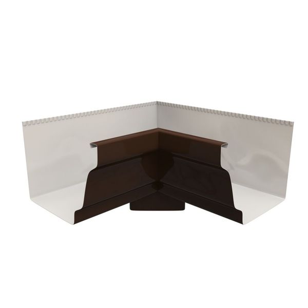 Esquadro Interno 90° Alumínio com Bocal 30cm BellaCalha Esquadro Interno 90° com Bocal Marrom BellaCalha