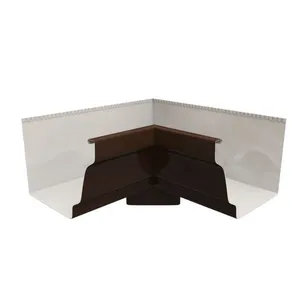 Esquadro Interno 90° Alumínio com Bocal 30cm BellaCalha Esquadro Interno 90° com Bocal Marrom BellaCalha