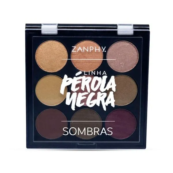 Paleta De Sombras Zanphy Pérola Negra 01