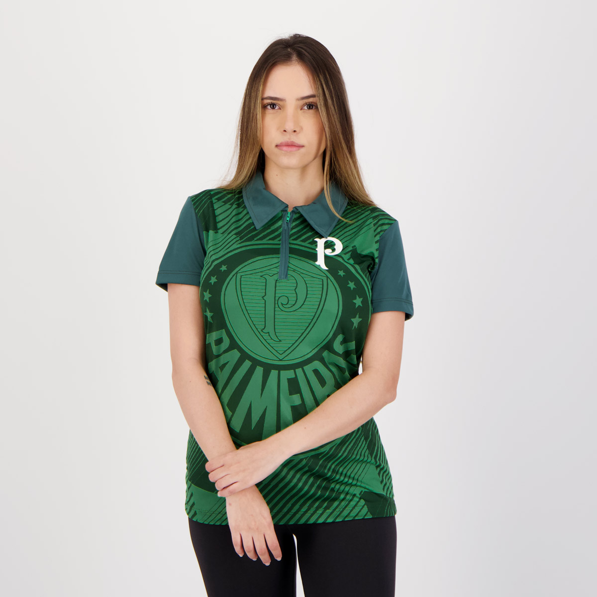 Polo Palmeiras Effect Logo II Feminina Verde