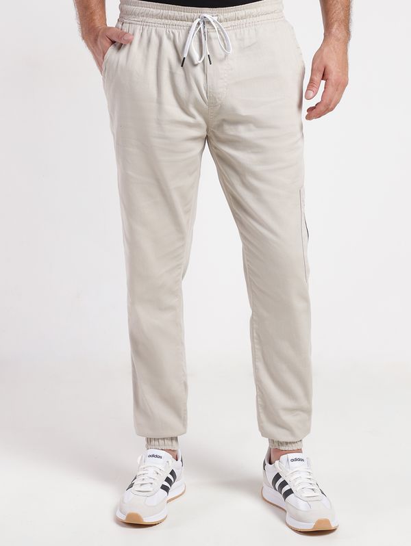 Calça Sarja Jogger Bolso Cargo Masculina AREIA 48