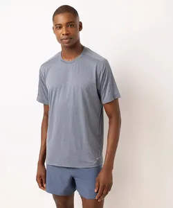 camiseta masculina esportiva ultra stretch azul GG