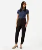 calça jogger feminina bolsos cargo texturizada marrom M