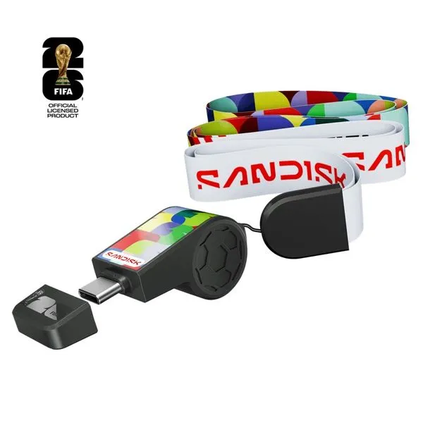 Pen Drive Sandisk 128GB Edição Copa do Mundo FIFA 2026 USB 3.2