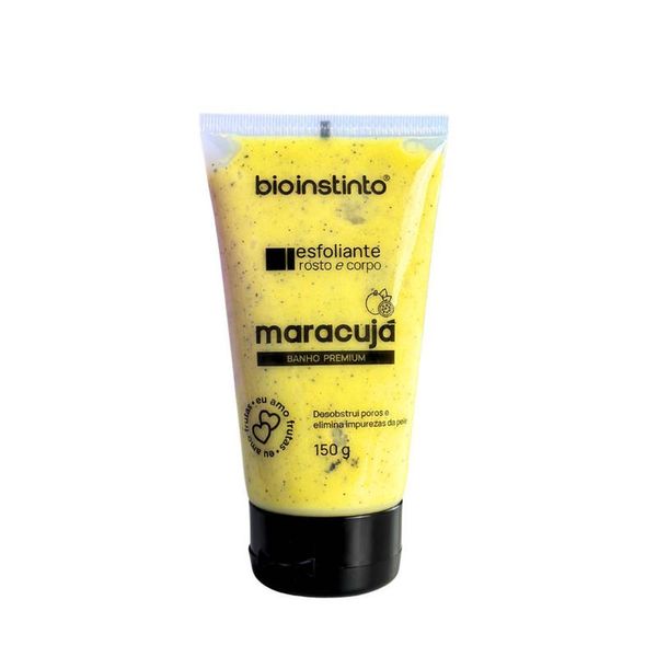 Kit 2 Esfoliante Corporal e Facial Maracujá com Colágeno Limpeza Profunda para Corpo e Rosto Bio Instinto Kit 2 Esfoliante Corporal e Facial Maracujá com Colágeno para Corpo e Rosto Bio Instinto
