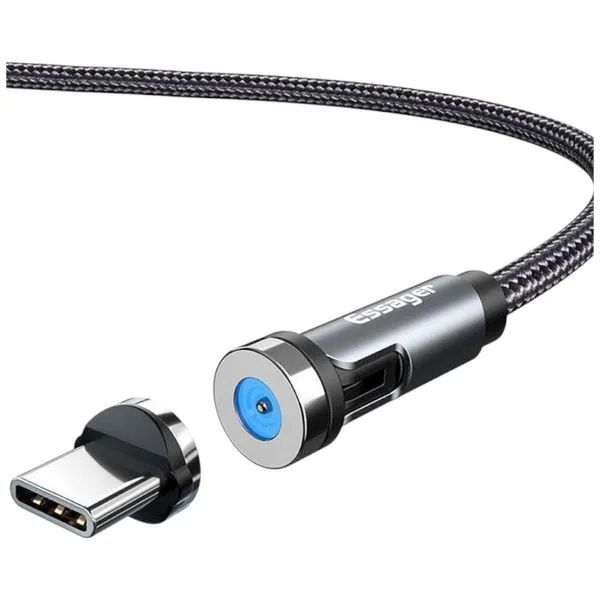 Cabo USB-C Essager Giratório 2 Metros Preto TEA1331 (MP)