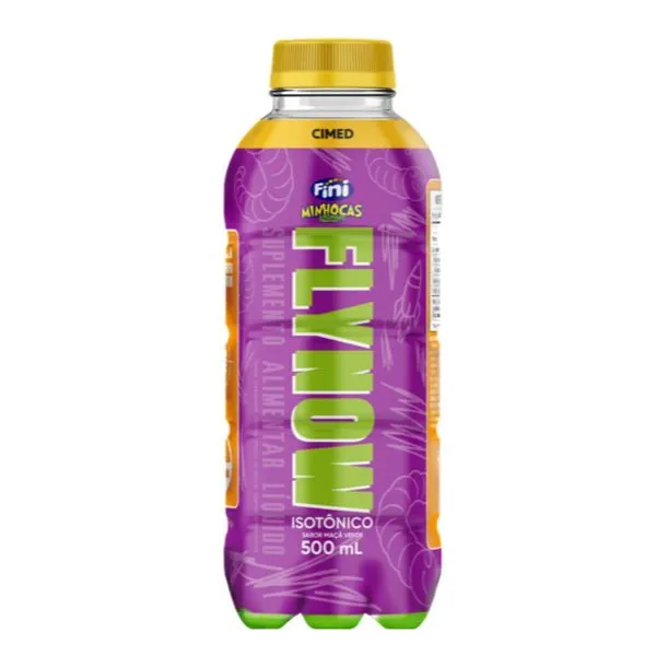 Isotônico Flynow Fini Minhocas sabor Maça Verde 500ml