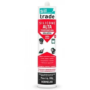 Silicone Alta Temperatura 1560102 Selante Cura Acética Vida Útil Estável Vermelho Sil Silicone Alta Temperatura 1560102 Selante Cura Acética Vermelho Sil