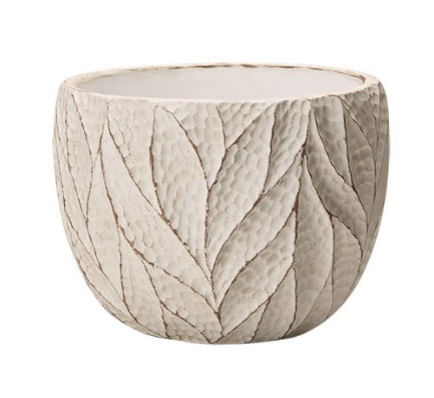 Cachepot Em Cimento Off White 15x18x18cm Mart
