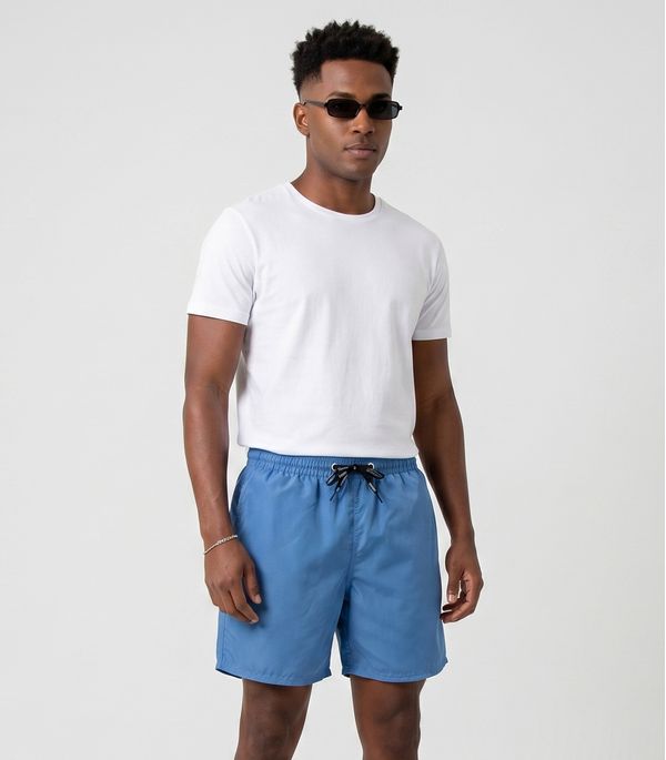 Bermuda Masculina Em Tactel Com Bolsos Filt Surf Azul G