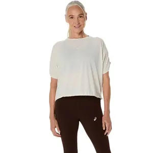 Camiseta ASICS Nagino Run Adjustable - Feminino - Bege - tam: M