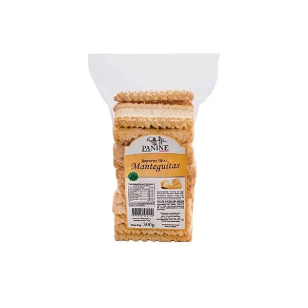 Biscoito Manteguita Panine 300g BISCOITO PANINE 250G MANTEGUITA