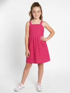 Vestido Laise Juvenil Para Menina - PINK 10