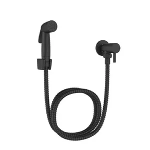 Ducha Higiênica com Regulagem sem Derivação de Parede Preto Fosco Eco Metais Metal Ducha Higiênica com Regulagem sem Derivação Preto Fosco Eco Metais