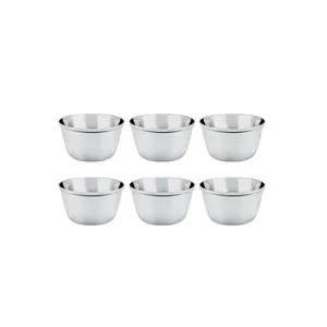 Ramekin Tigela Inox Sobremesa Mini Bolo Sufle Molho 90ml 6un