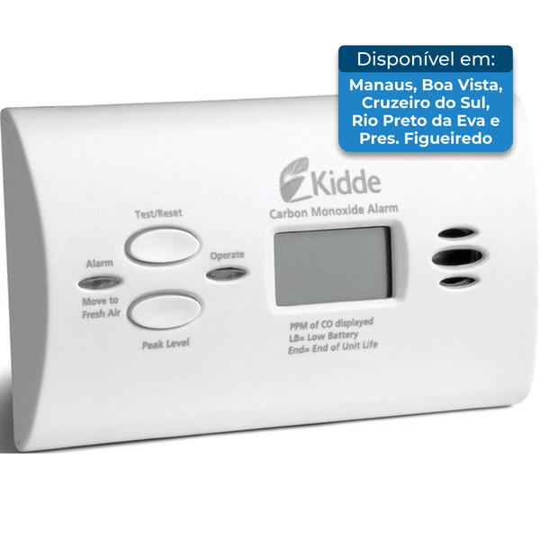 Detector de Monóxido de Carbono Kidde com LED Branco A-MBI