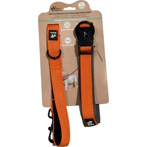 Peitoral E Guia Para Cães Bravo Mascotes G 2,5x120cm P 2,5x42-58cm (MP)