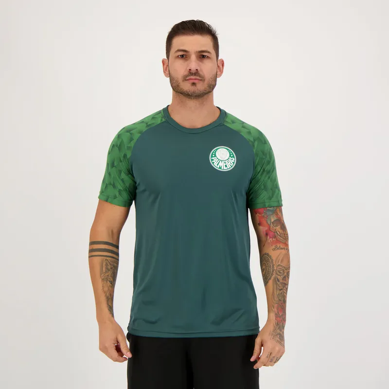 Camisa Palmeiras Raglan Verde Escuro
