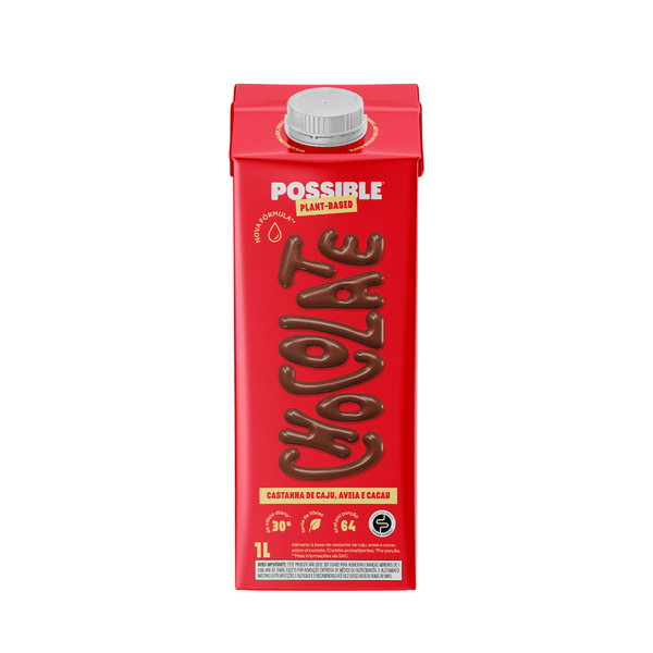 Bebida de Castanha de Caju e Cacau Sabor Chocolate Possible - 1L