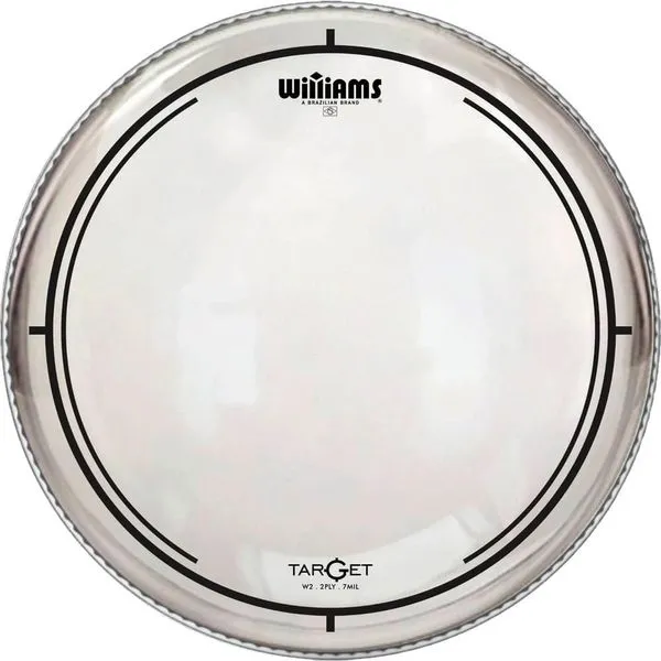 Pele para Bumbo Dupla 22 Polegadas Clear Equilíbrio Tonal Sustain Controlado Transparente Evan Williams Pele para Bumbo Dupla 22 Clear Sustain Controlado Transparente Evan Williams