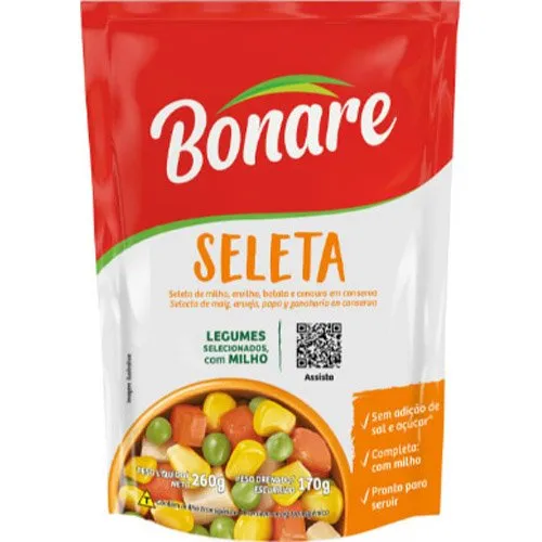 Seleta Legumes com Milho em Sache Bonare 170g