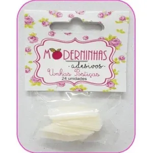 Unhas Postiças Moderninhas Tradicional 24 Unidades