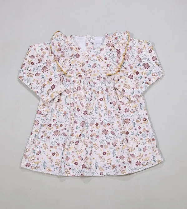 Vestido Plush Floral - 252421 Bege - G