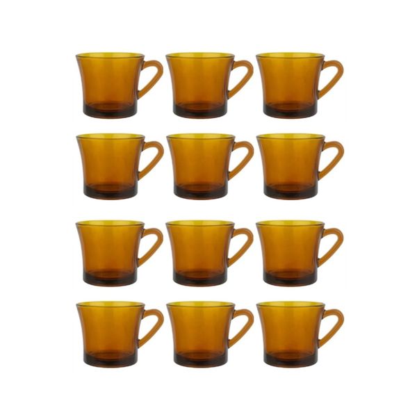 Jogo Xicaras Cha Cafe Vidro Nature Cristal 12 pcs
