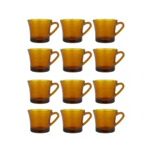 Jogo Xicaras Cha Cafe Vidro Nature Cristal 12 pcs