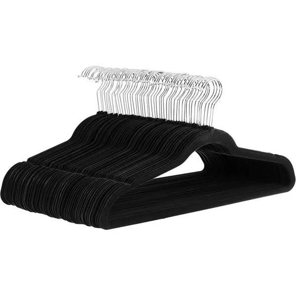 Cabides Amazon Basics Antiderrapantes Com 30 Unidades Preto A-BI