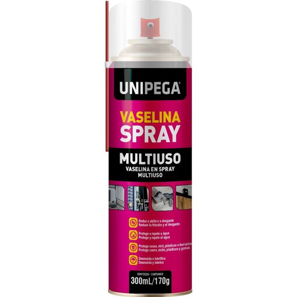 Vaselina Spray Lata 300ml/ 170g Unipega Vaselina Spray Lata 300ml/170g Unipega