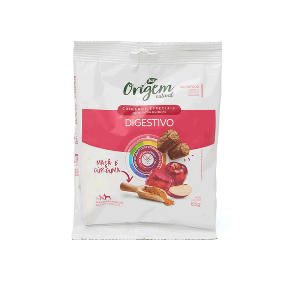Petisco para Cães Origem Natural Cuidados Especiais Digestivo 65 g