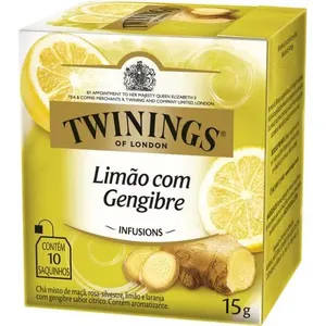 Chá Twinings Limão com Gengibre 10 Sachês CHA TWININGS 10SACHES LIMAO C/GENGIBRE