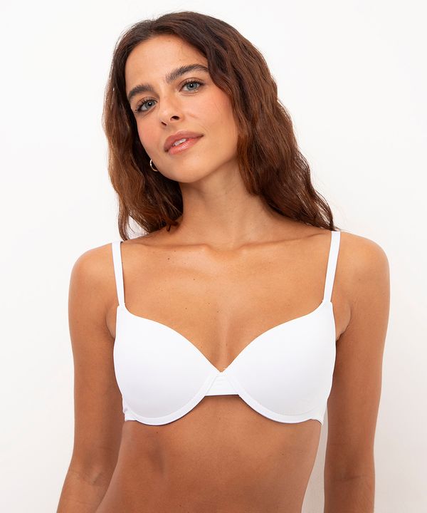 sutiã push up com aro e bojo enchimento branco 48