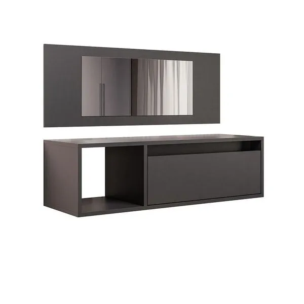 Penteadeira Camarin 1 Prateleira Com Gaveta Eva - Ssx Multicoisas Preto
