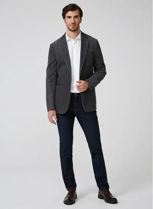Blazer De Veludo Com Bolsos Dudalina Masculino 54